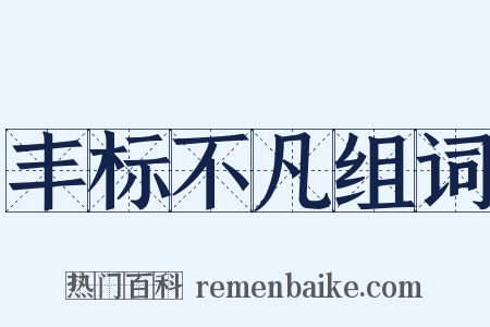 丰标不凡组词是什么意思的图片